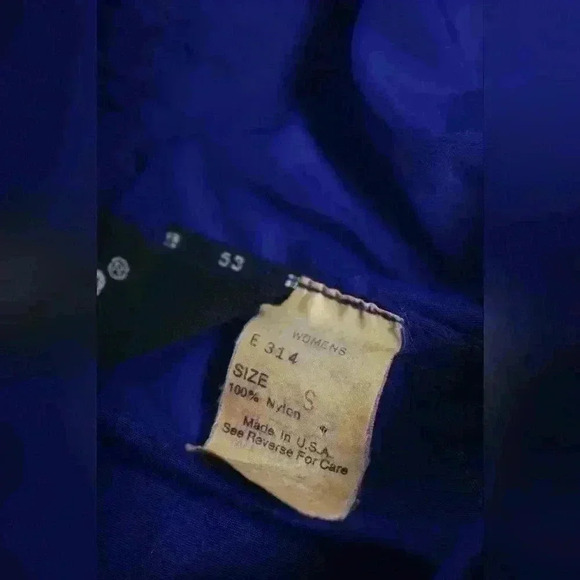 1980s WOOLRICH Cobalt Blue Nylon Outdoors Anorak Lightweight Shell  Jacket S USA - Picture 7 of 8